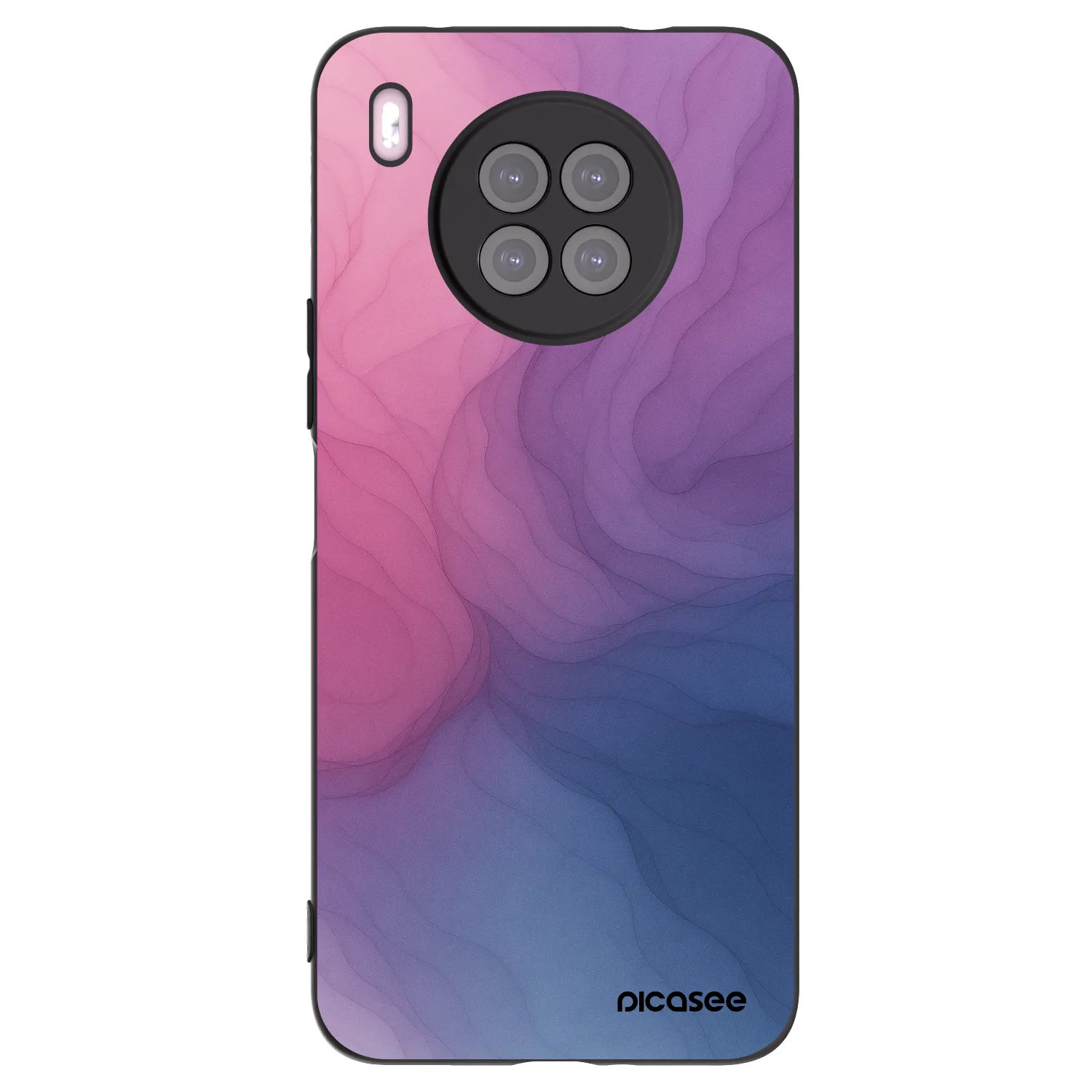 Picasee fekete szilikon tok az alábbi mobiltelefonokra Huawei Nova 8i - Silk
