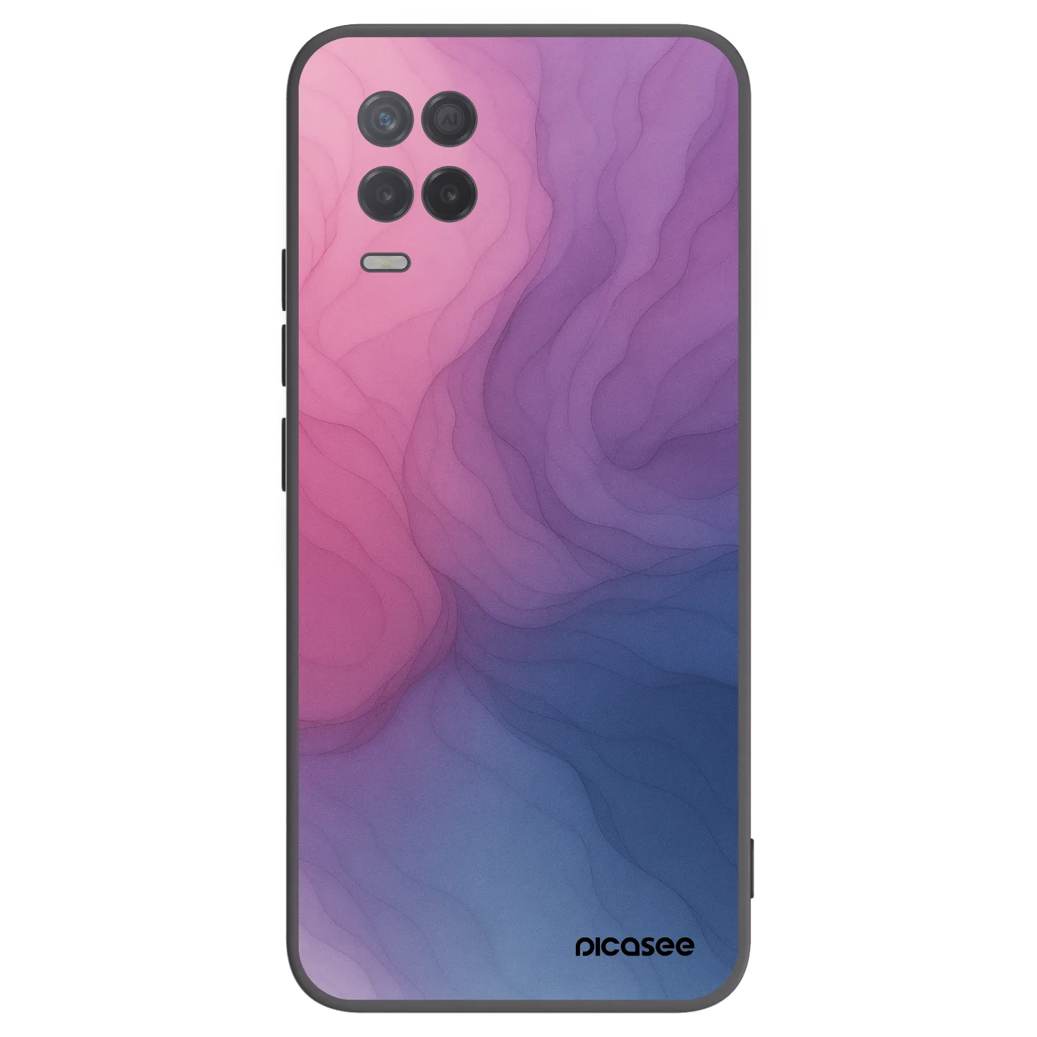 Picasee fekete szilikon tok az alábbi mobiltelefonokra Realme 8 5G - Silk