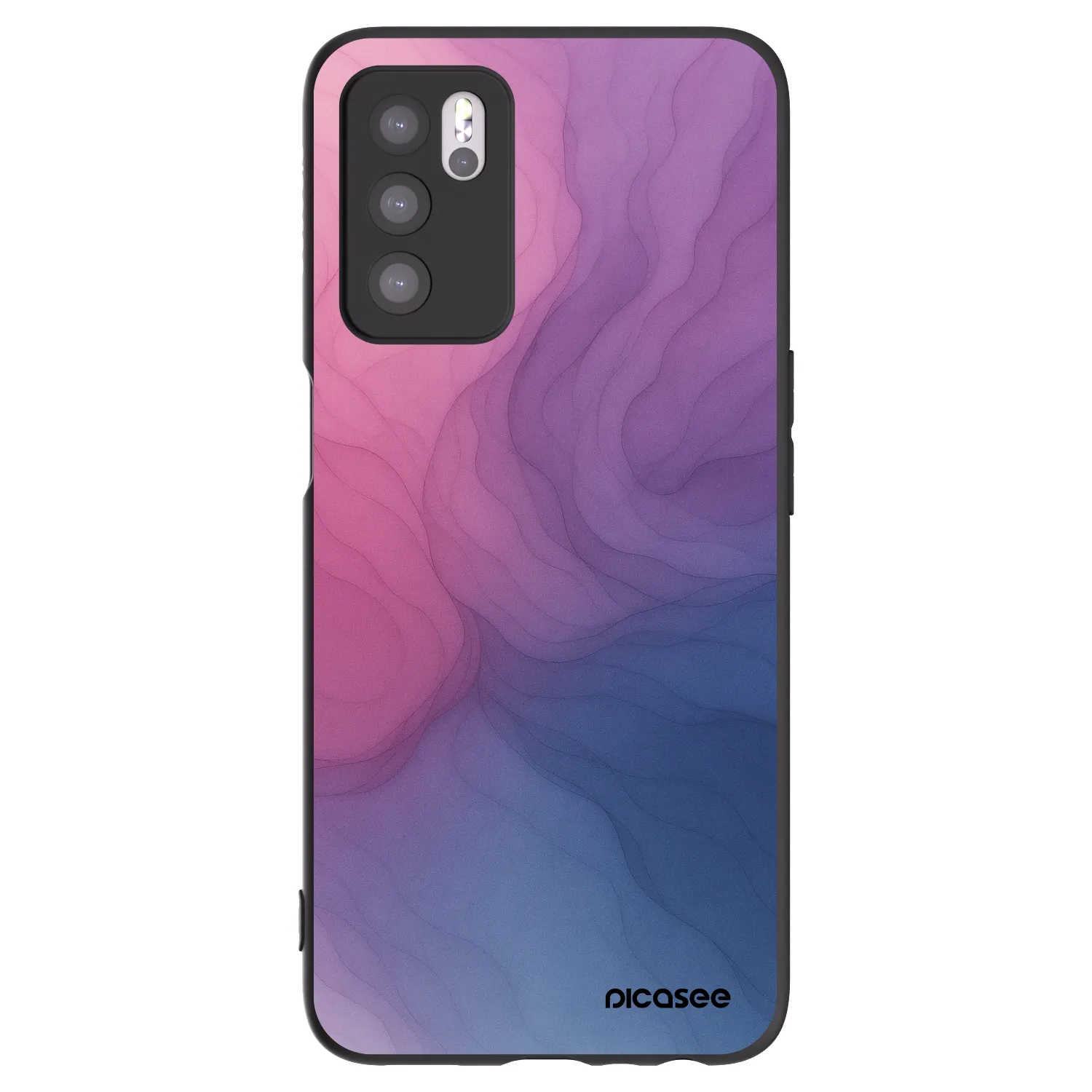 Picasee fekete szilikon tok az alábbi mobiltelefonokra OPPO A16s - Silk