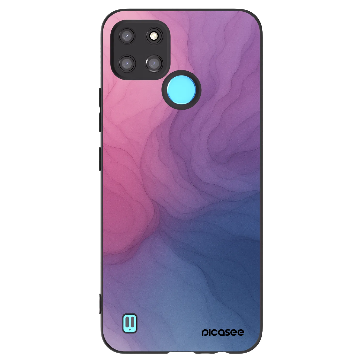 Picasee fekete szilikon tok az alábbi mobiltelefonokra Realme C21Y - Silk