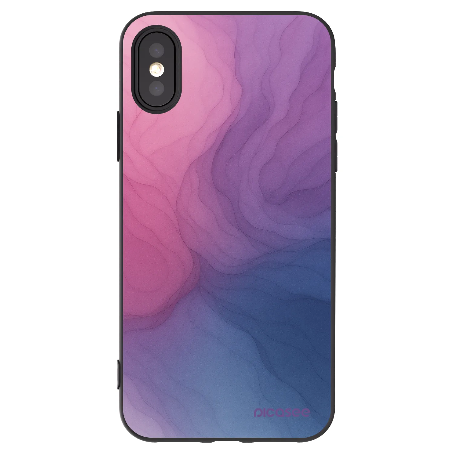Picasee fekete szilikon tok az alábbi mobiltelefonokra Apple iPhone X/XS - Silk