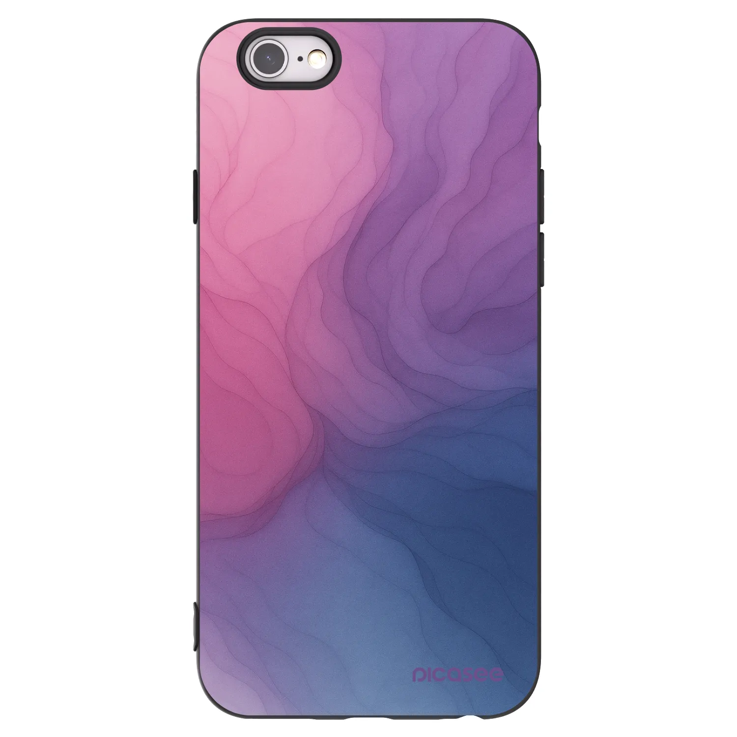 Picasee fekete szilikon tok az alábbi mobiltelefonokra Apple iPhone 6/6S - Silk