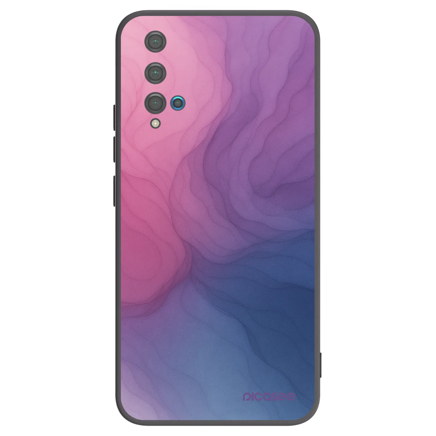 Picasee fekete szilikon tok az alábbi mobiltelefonokra Huawei Nova 5T - Silk