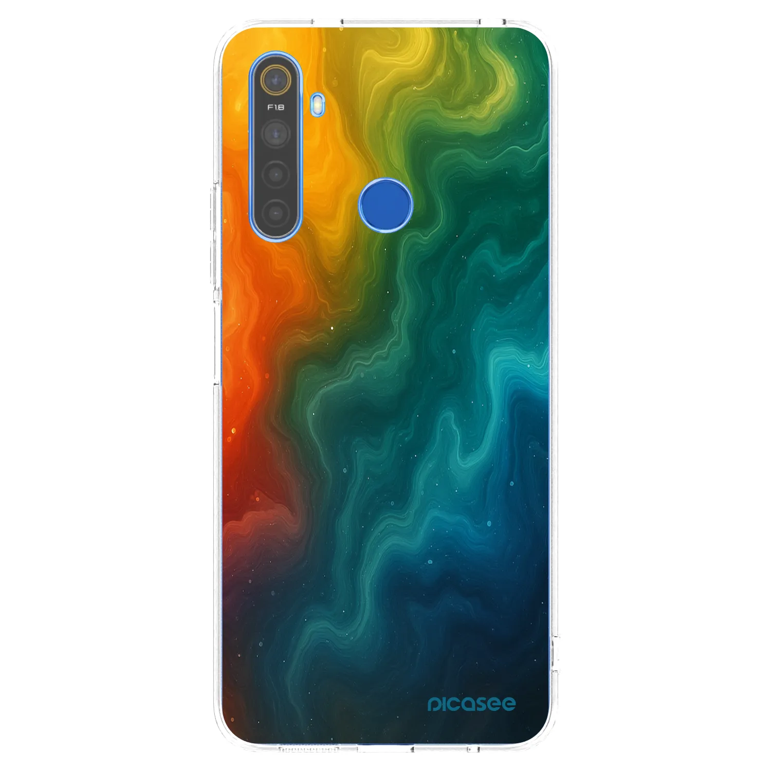 Picasee átlátszó szilikon tok az alábbi mobiltelefonokra Realme 5 - Solar
