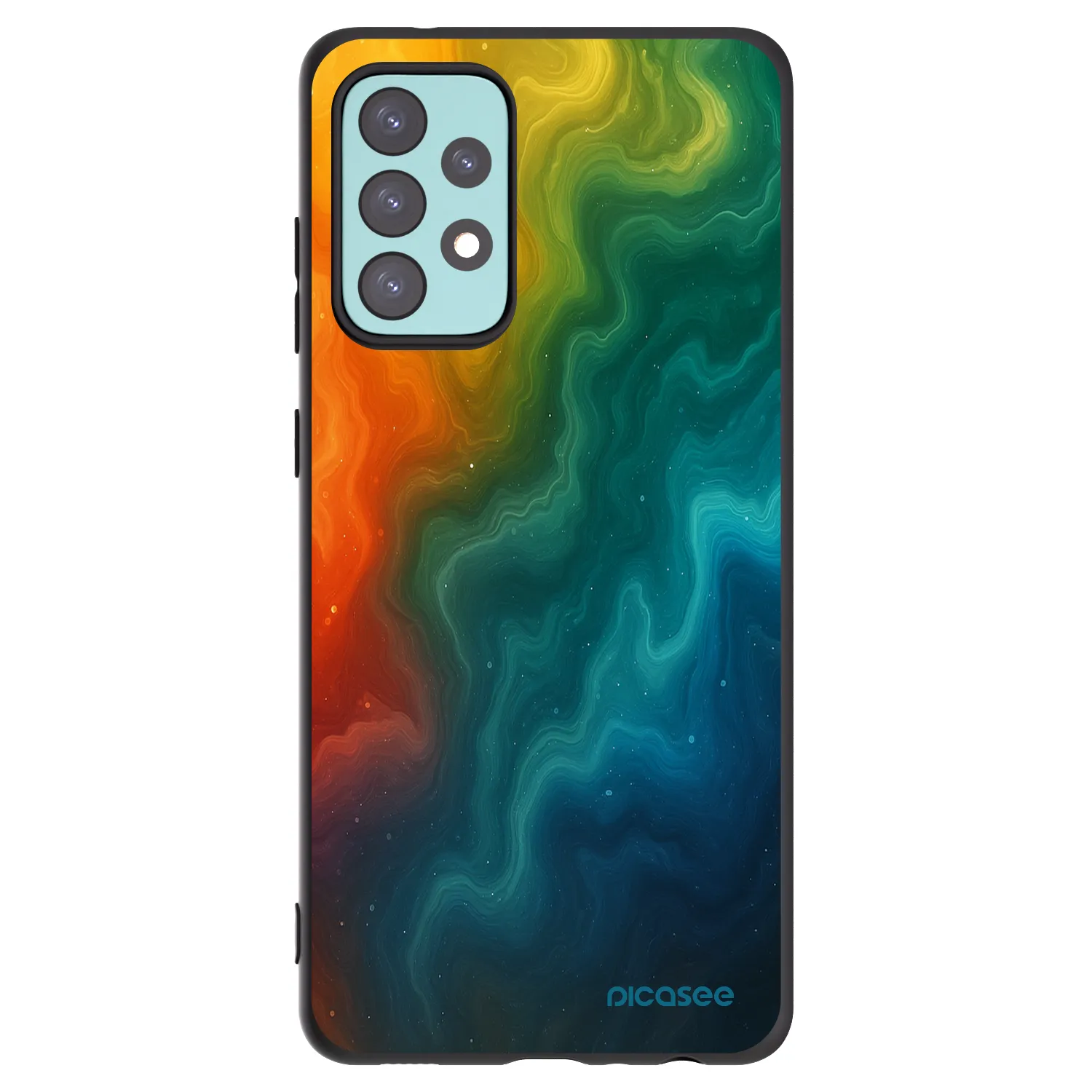 Picasee fekete szilikon tok az alábbi mobiltelefonokra Samsung Galaxy A72 A725F - Solar
