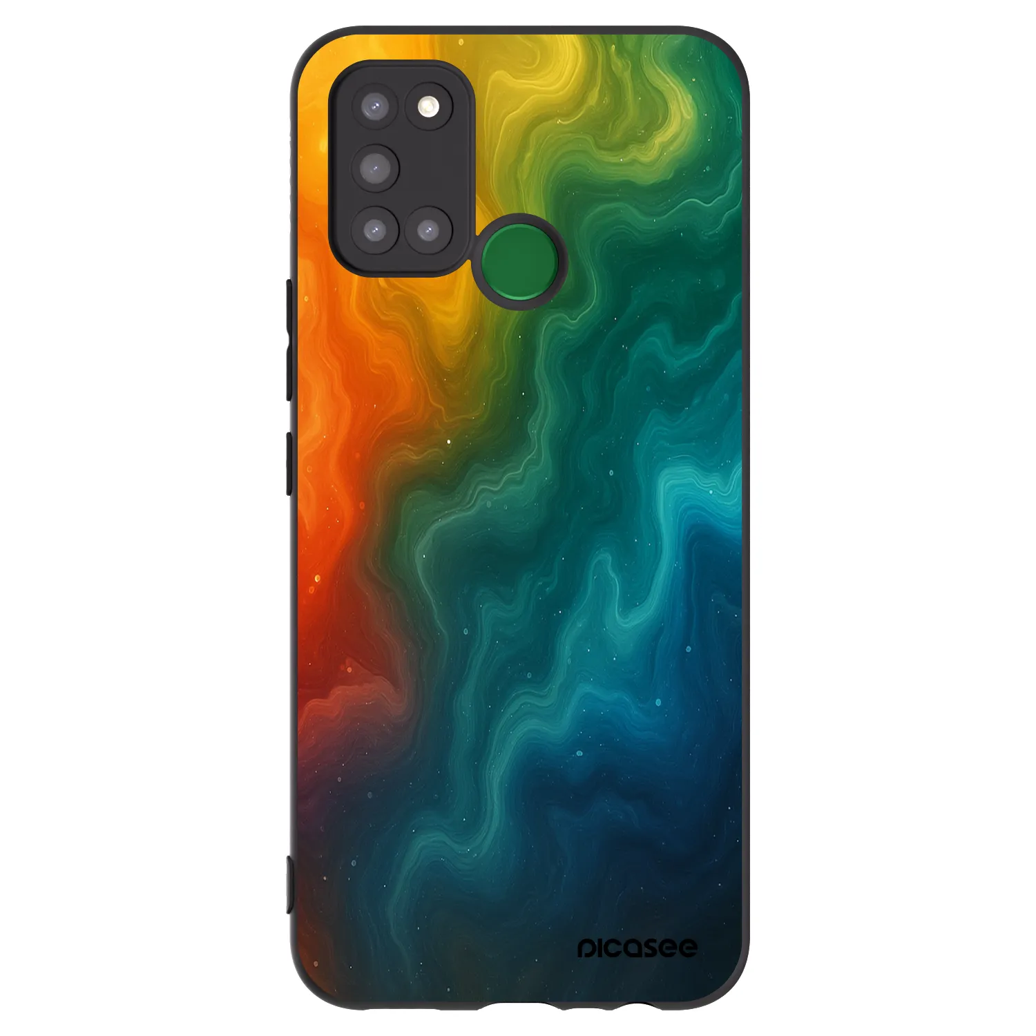 Picasee fekete szilikon tok az alábbi mobiltelefonokra Realme 7i - Solar