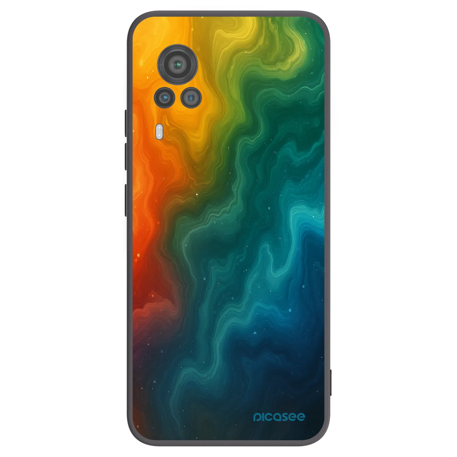 Picasee fekete szilikon tok az alábbi mobiltelefonokra Vivo X60 Pro 5G - Solar