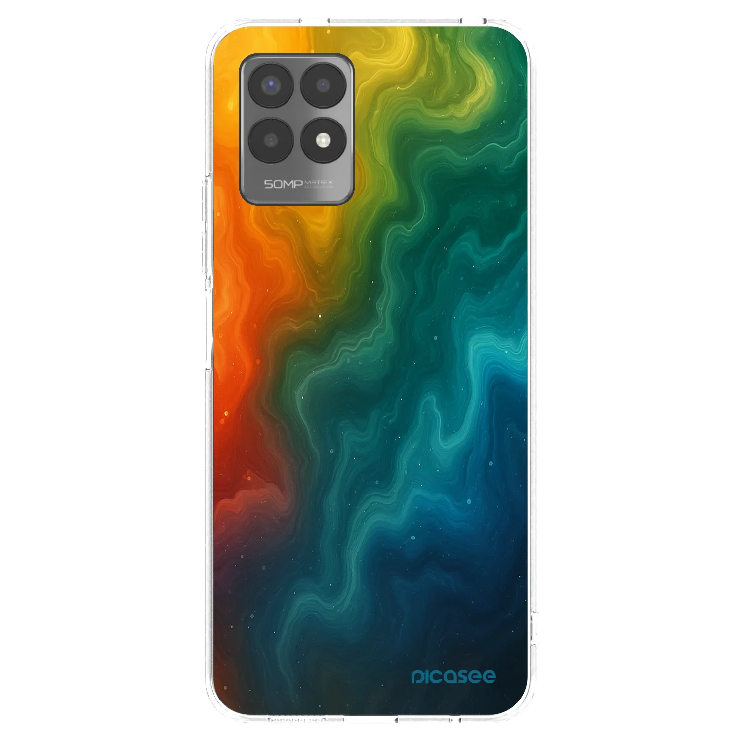 Picasee átlátszó szilikon tok az alábbi mobiltelefonokra Realme 8i - Solar