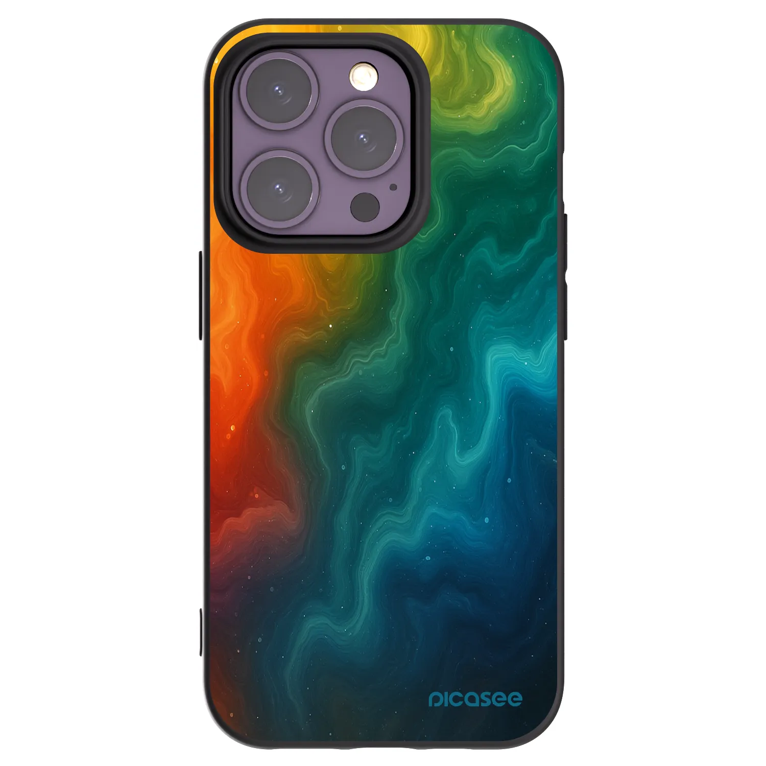 Picasee fekete szilikon tok az alábbi mobiltelefonokra Apple iPhone 14 Pro - Solar