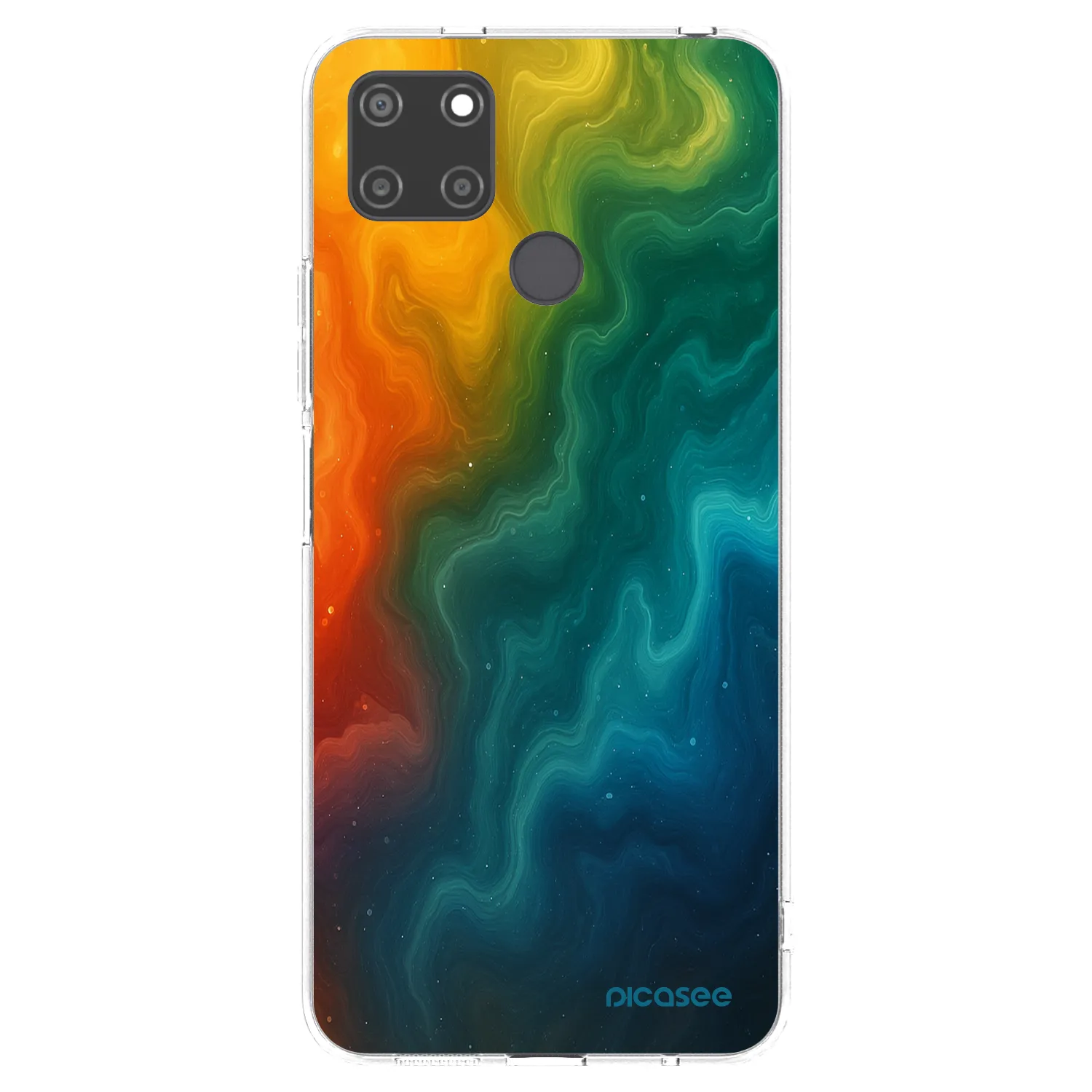 Picasee átlátszó szilikon tok az alábbi mobiltelefonokra Realme C21Y - Solar