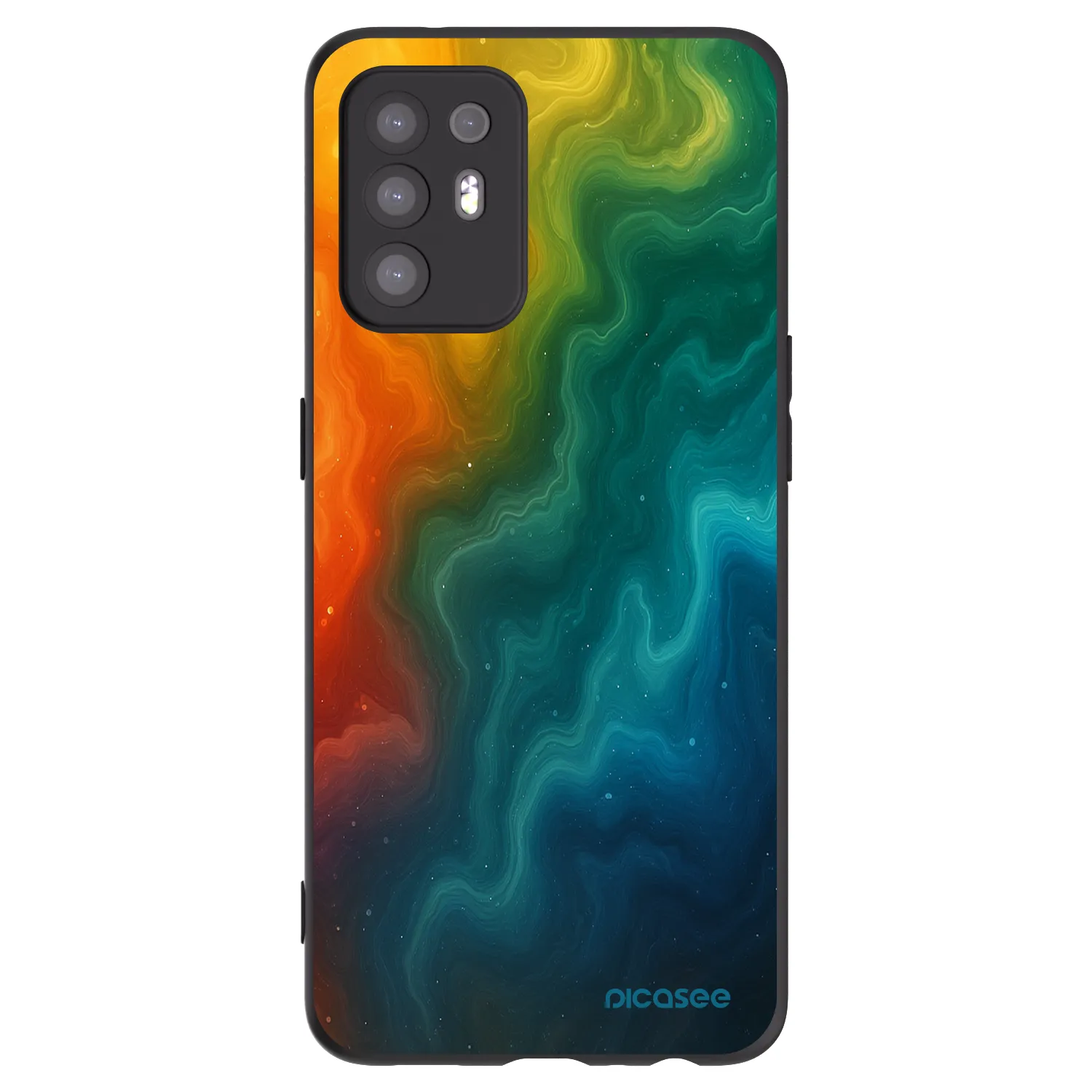 Picasee fekete szilikon tok az alábbi mobiltelefonokra OPPO A94 5G - Solar