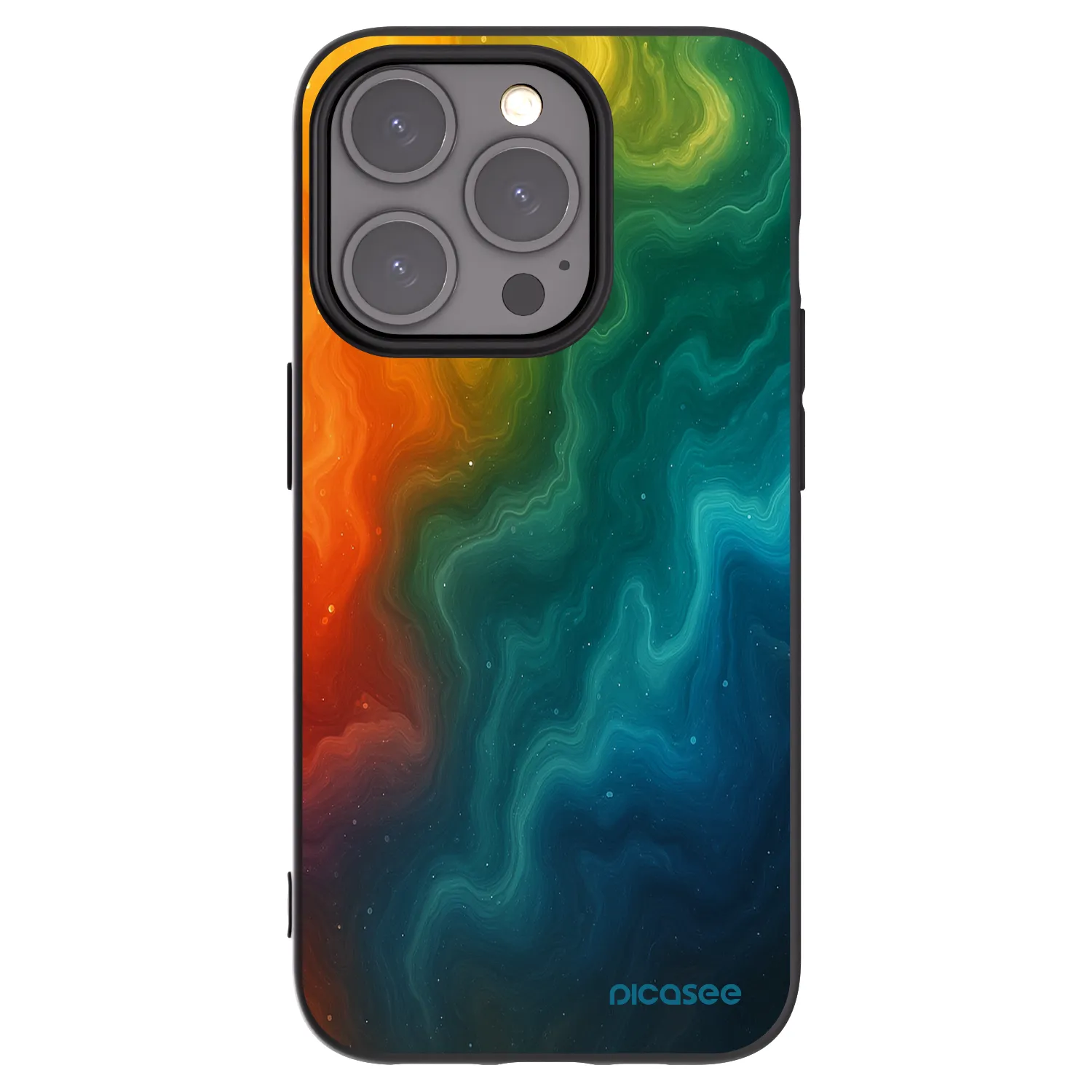 Picasee fekete szilikon tok az alábbi mobiltelefonokra Apple iPhone 15 Pro - Solar