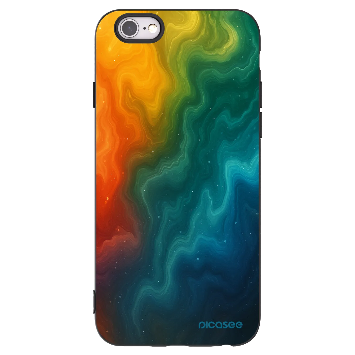 Picasee fekete szilikon tok az alábbi mobiltelefonokra Apple iPhone 6/6S - Solar