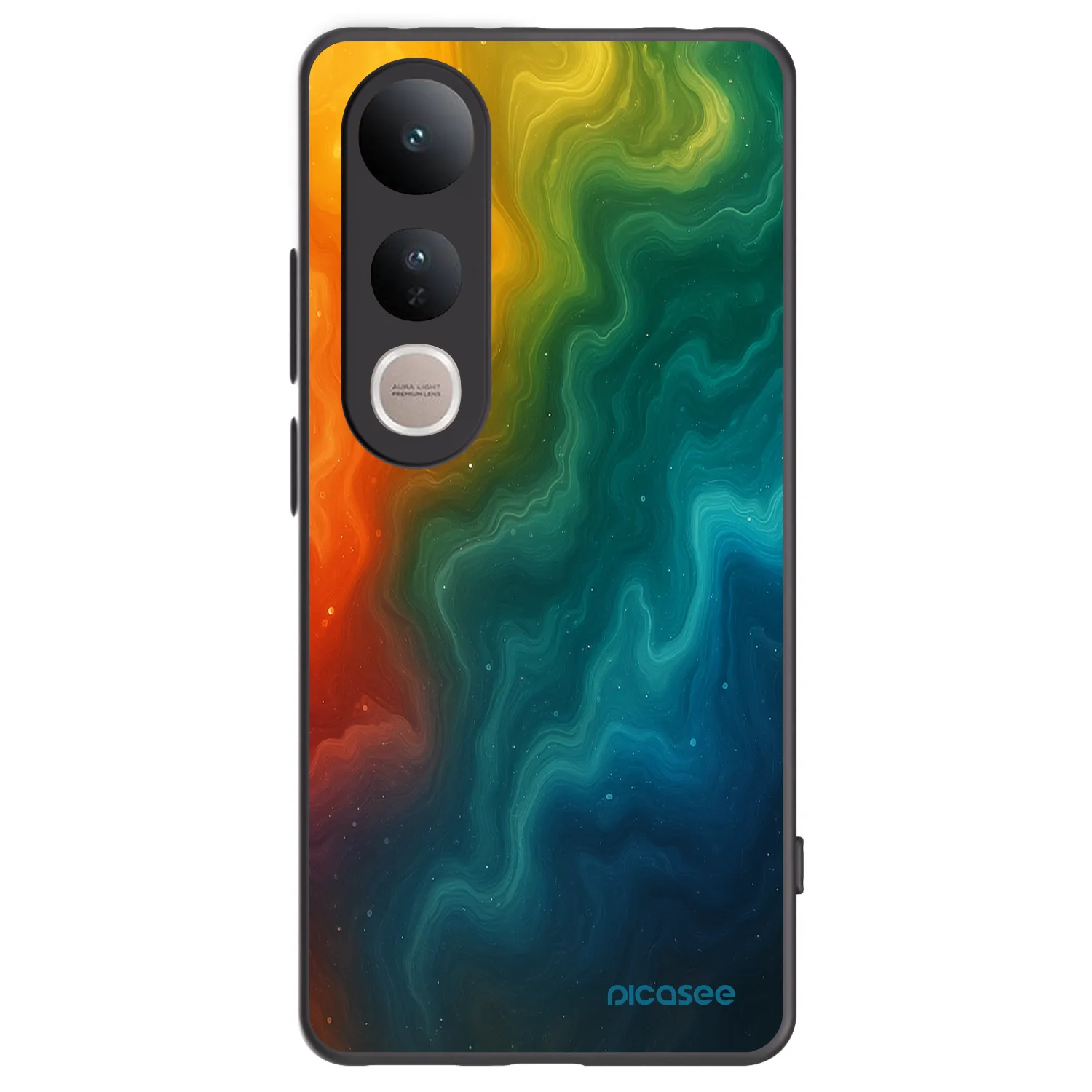 Picasee fekete szilikon tok az alábbi mobiltelefonokra Vivo V50 Lite 5G - Solar