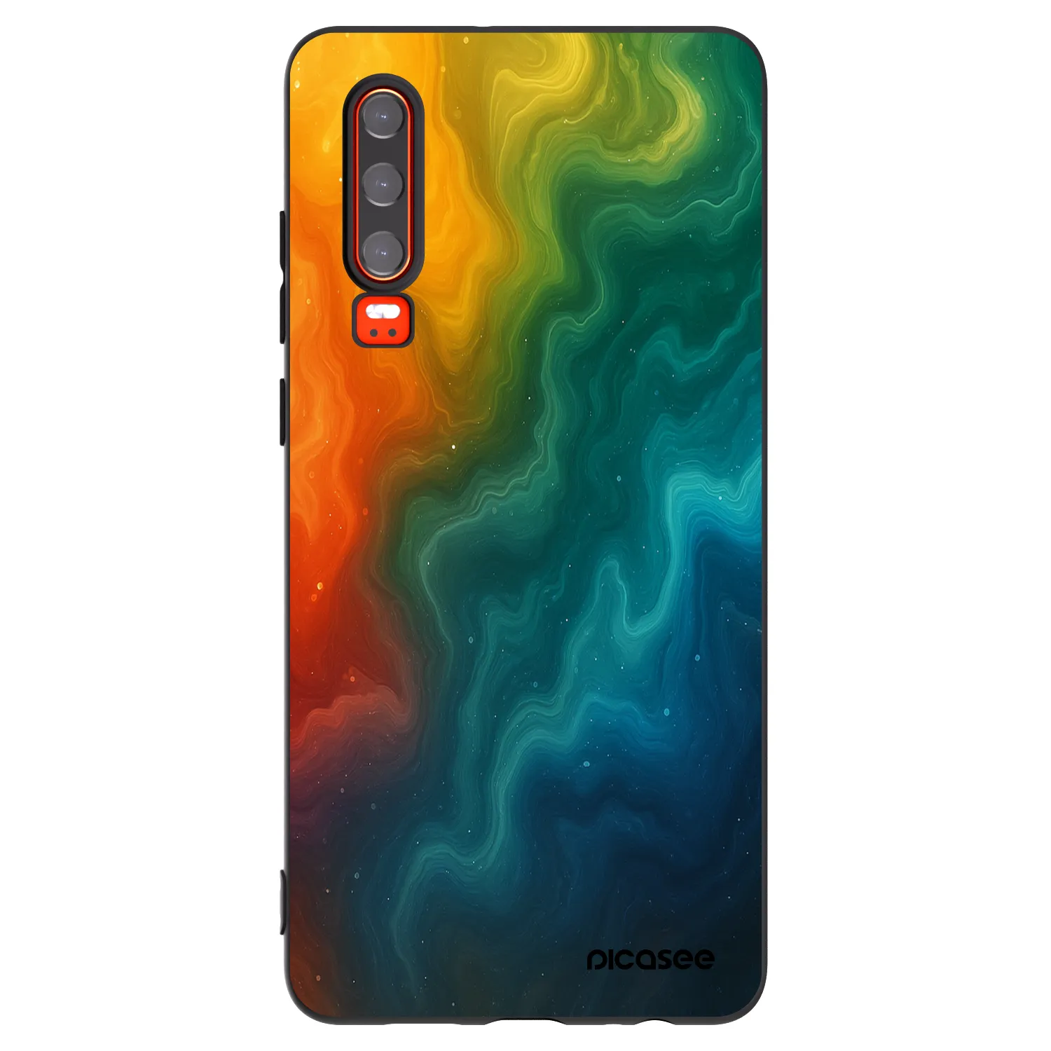 Picasee fekete szilikon tok az alábbi mobiltelefonokra Huawei P30 - Solar
