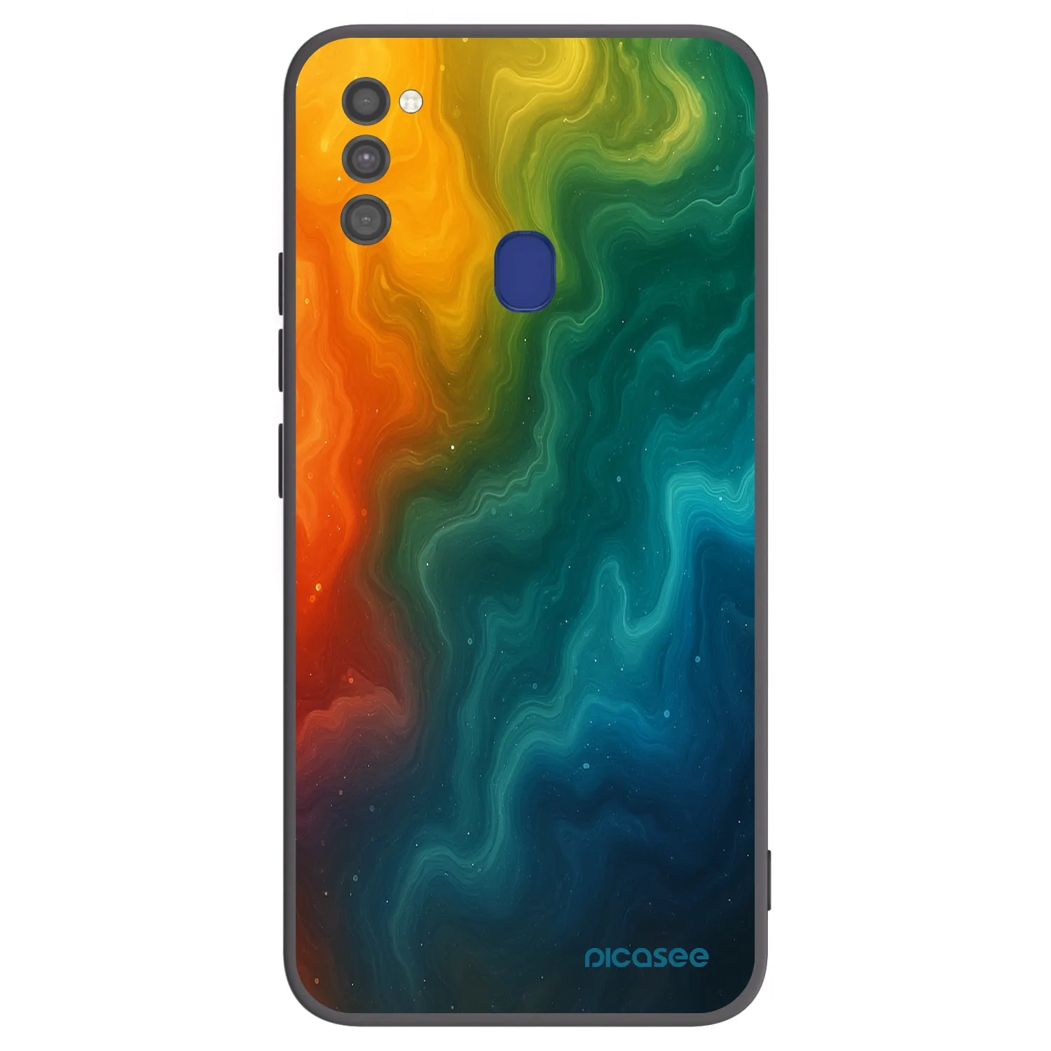 Picasee fekete szilikon tok az alábbi mobiltelefonokra Samsung Galaxy M21 M215F - Solar