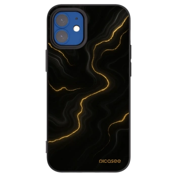 Picasee fekete szilikon tok az alábbi mobiltelefonokra Apple iPhone 12 mini - Thunder