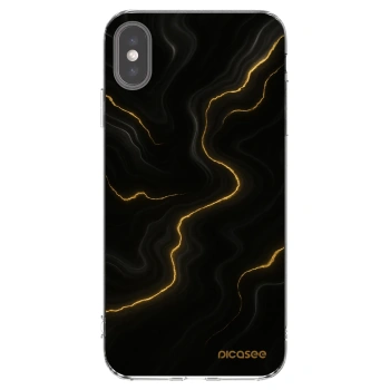 Picasee átlátszó szilikon tok az alábbi mobiltelefonokra Apple iPhone XS Max - Thunder