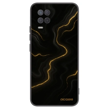 Picasee fekete szilikon tok az alábbi mobiltelefonokra Realme 8 5G - Thunder