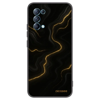Picasee fekete szilikon tok az alábbi mobiltelefonokra OPPO Reno 5 5G - Thunder