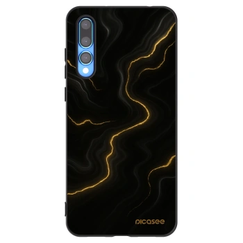 Picasee fekete szilikon tok az alábbi mobiltelefonokra Huawei P20 Pro - Thunder
