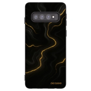Picasee fekete szilikon tok az alábbi mobiltelefonokra Samsung Galaxy S10 G973 - Thunder