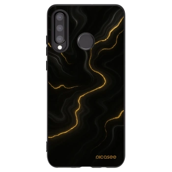 Picasee fekete szilikon tok az alábbi mobiltelefonokra Huawei P30 Lite - Thunder