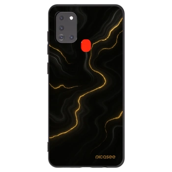Picasee fekete szilikon tok az alábbi mobiltelefonokra Samsung Galaxy A21s - Thunder