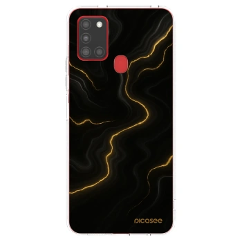 Picasee átlátszó szilikon tok az alábbi mobiltelefonokra Samsung Galaxy A21s - Thunder