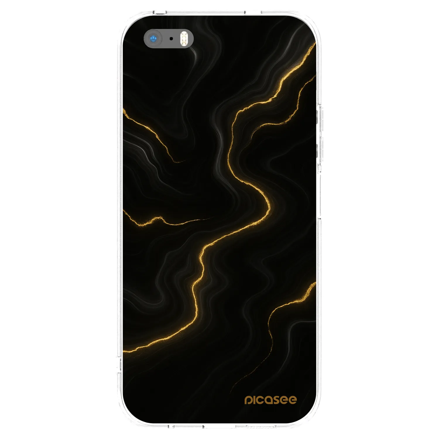 Picasee átlátszó szilikon tok az alábbi mobiltelefonokra Apple iPhone 5/5S/SE - Thunder