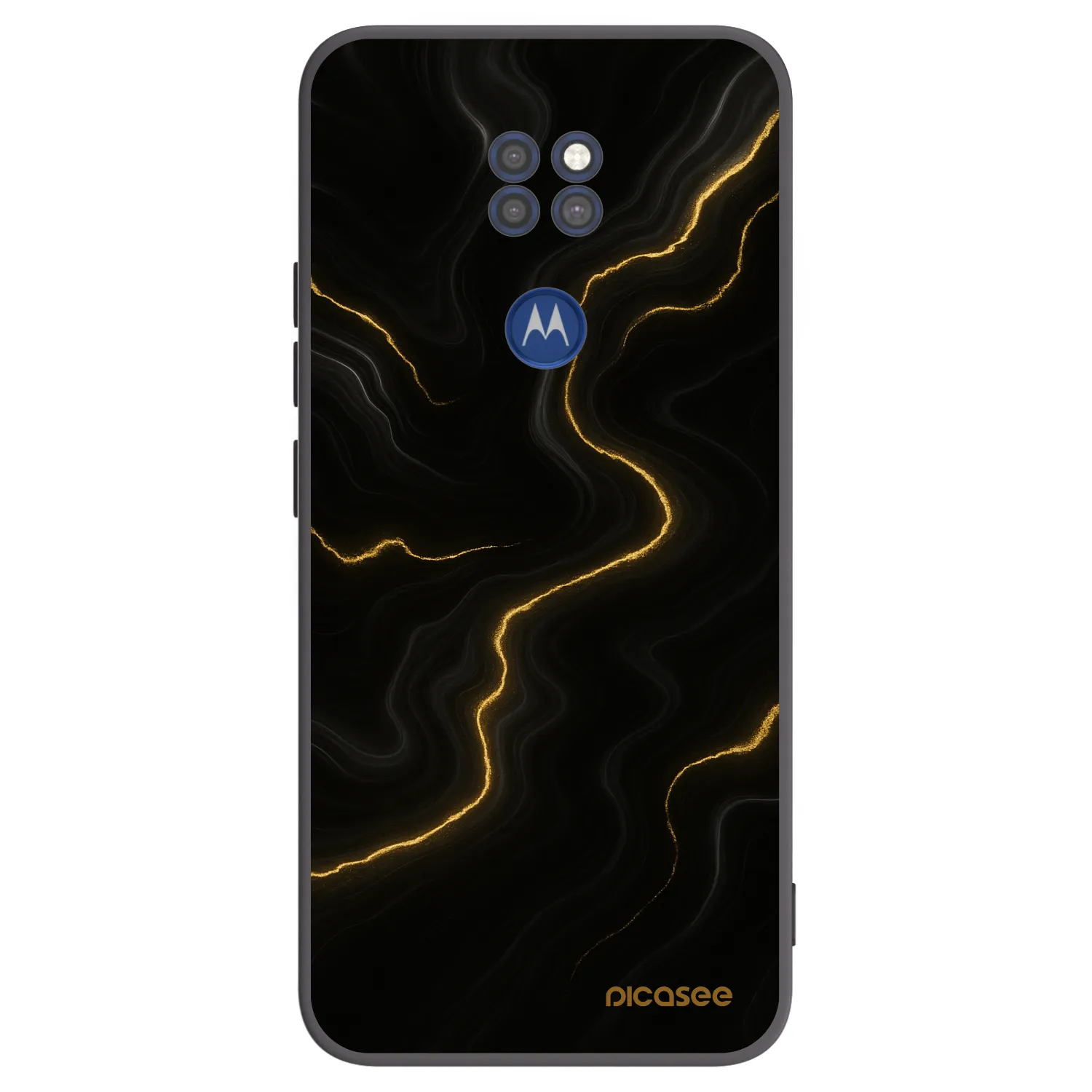Picasee fekete szilikon tok az alábbi mobiltelefonokra Motorola Moto G9 Play - Thunder