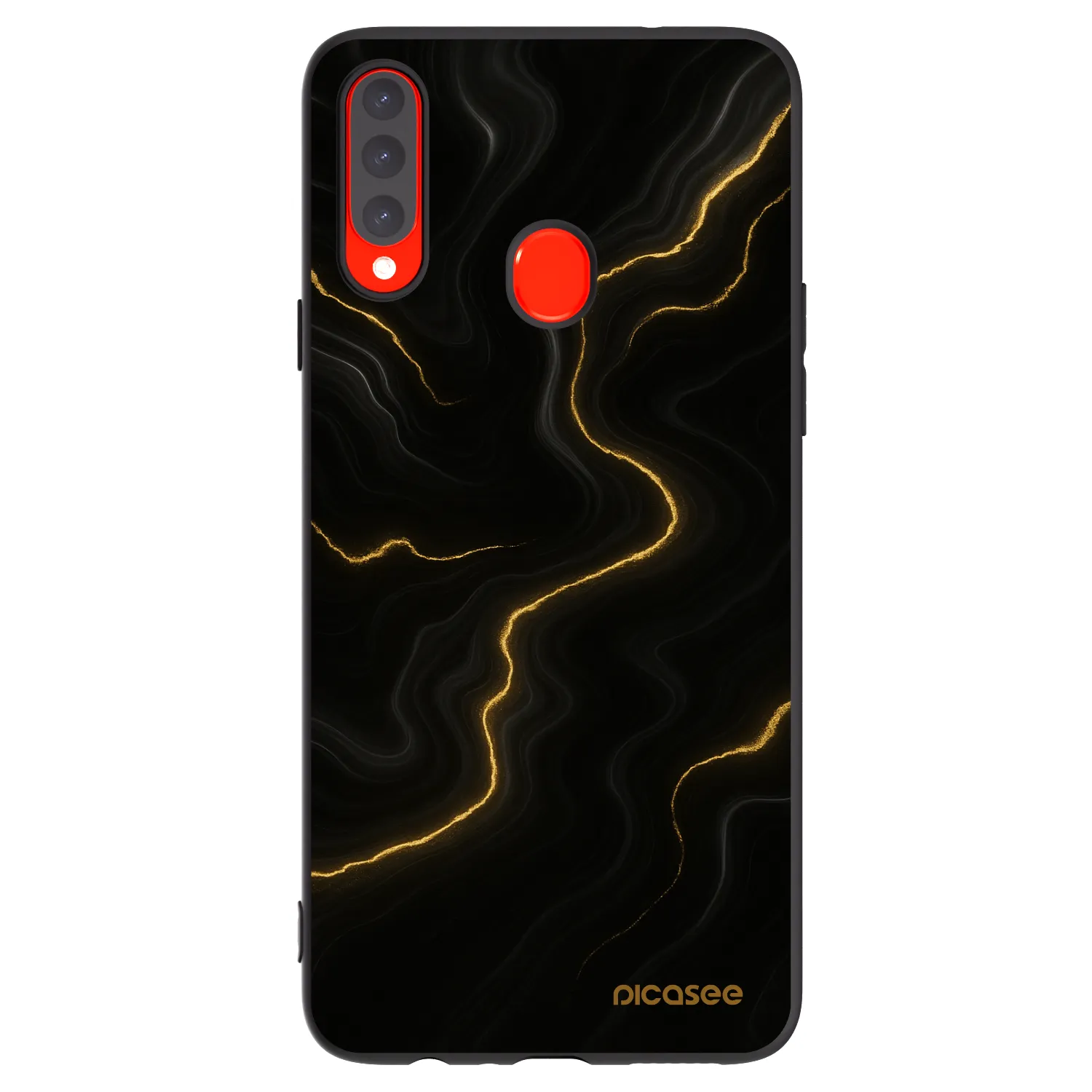 Picasee fekete szilikon tok az alábbi mobiltelefonokra Samsung Galaxy A20s - Thunder