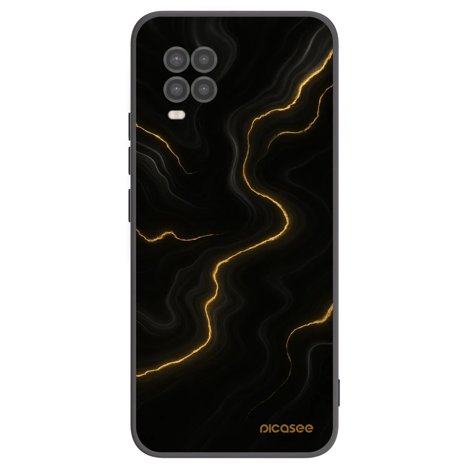 Picasee fekete szilikon tok az alábbi mobiltelefonokra Xiaomi Mi 10 Lite - Thunder