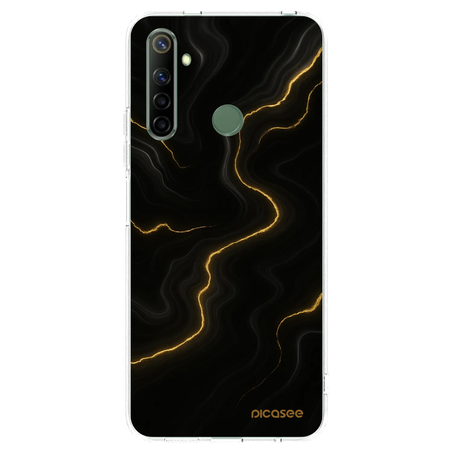 Picasee átlátszó szilikon tok az alábbi mobiltelefonokra Realme 6i - Thunder