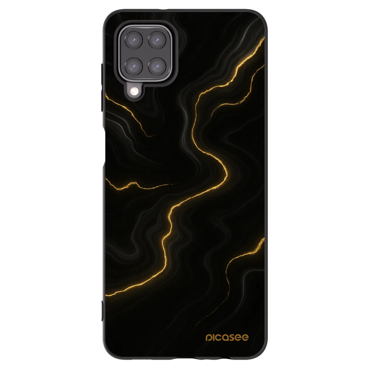 Picasee fekete szilikon tok az alábbi mobiltelefonokra Samsung Galaxy A12 A125F - Thunder
