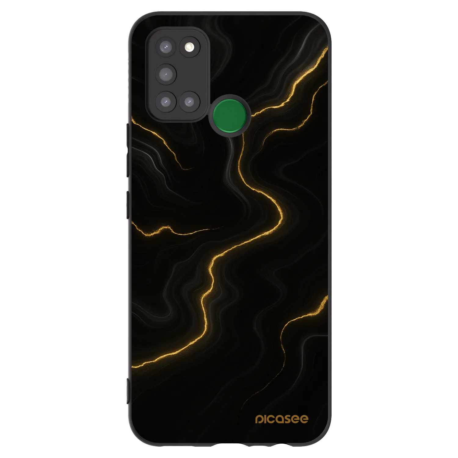 Picasee fekete szilikon tok az alábbi mobiltelefonokra Realme 7i - Thunder
