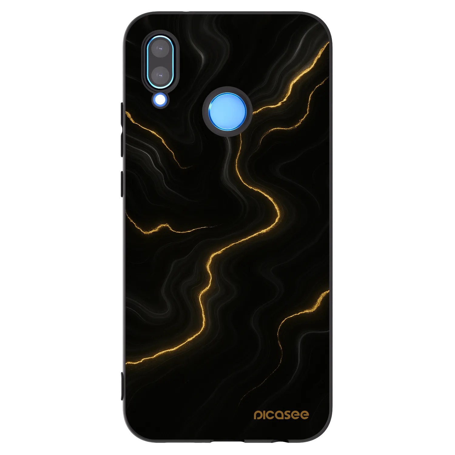 Picasee fekete szilikon tok az alábbi mobiltelefonokra Huawei P20 Lite - Thunder