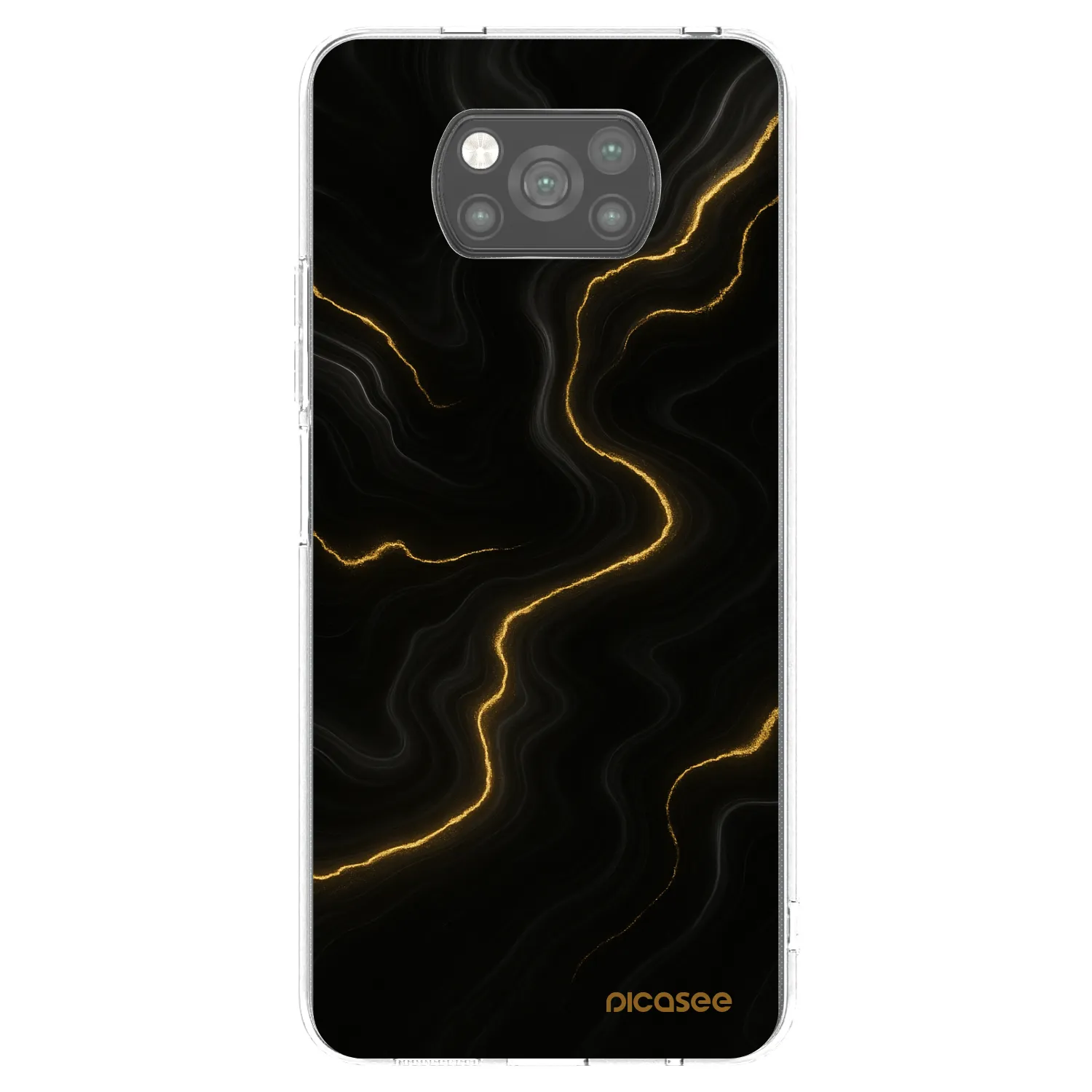 Picasee fekete szilikon tok az alábbi mobiltelefonokra Xiaomi Poco X3 Pro - Thunder