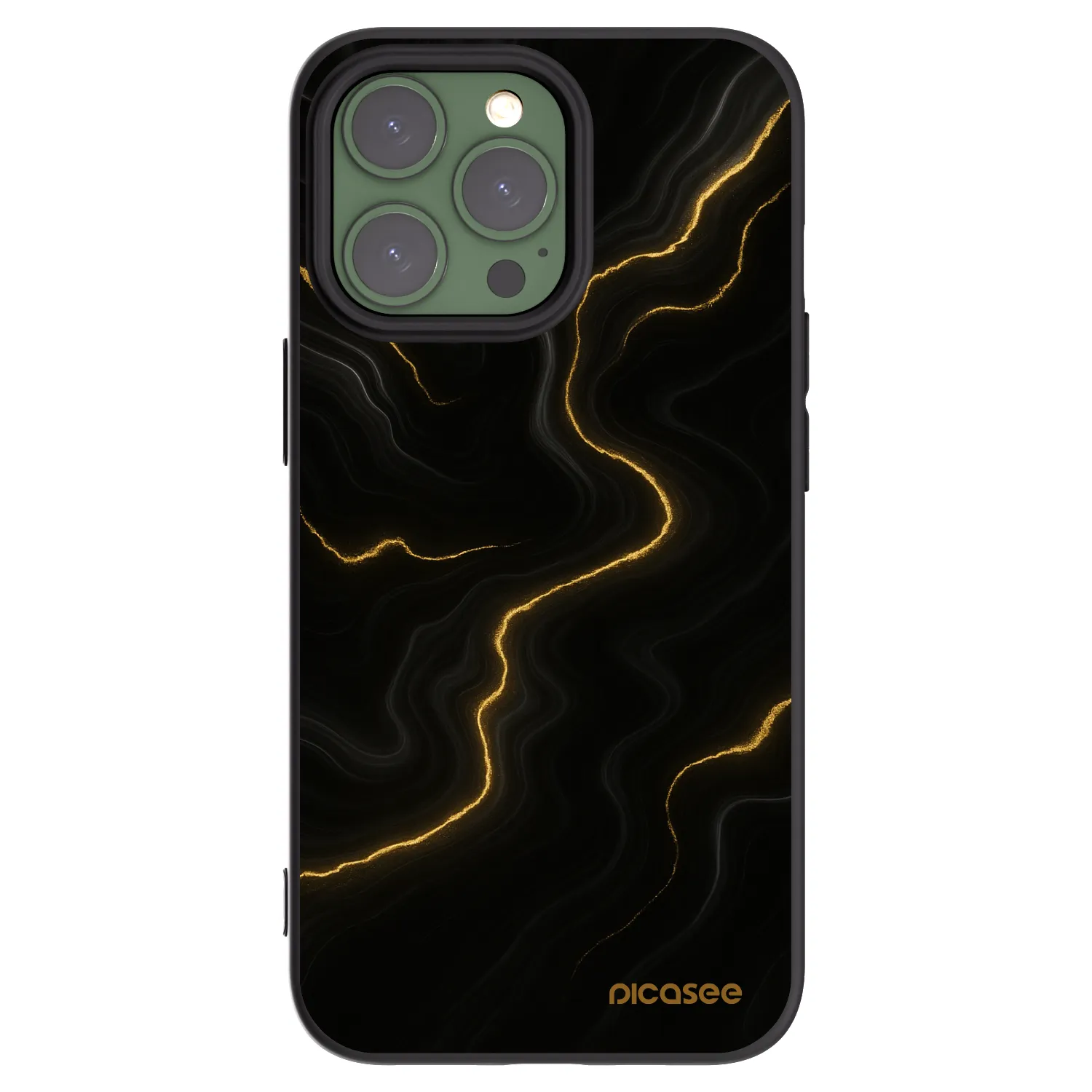 Picasee fekete szilikon tok az alábbi mobiltelefonokra Apple iPhone 13 Pro - Thunder