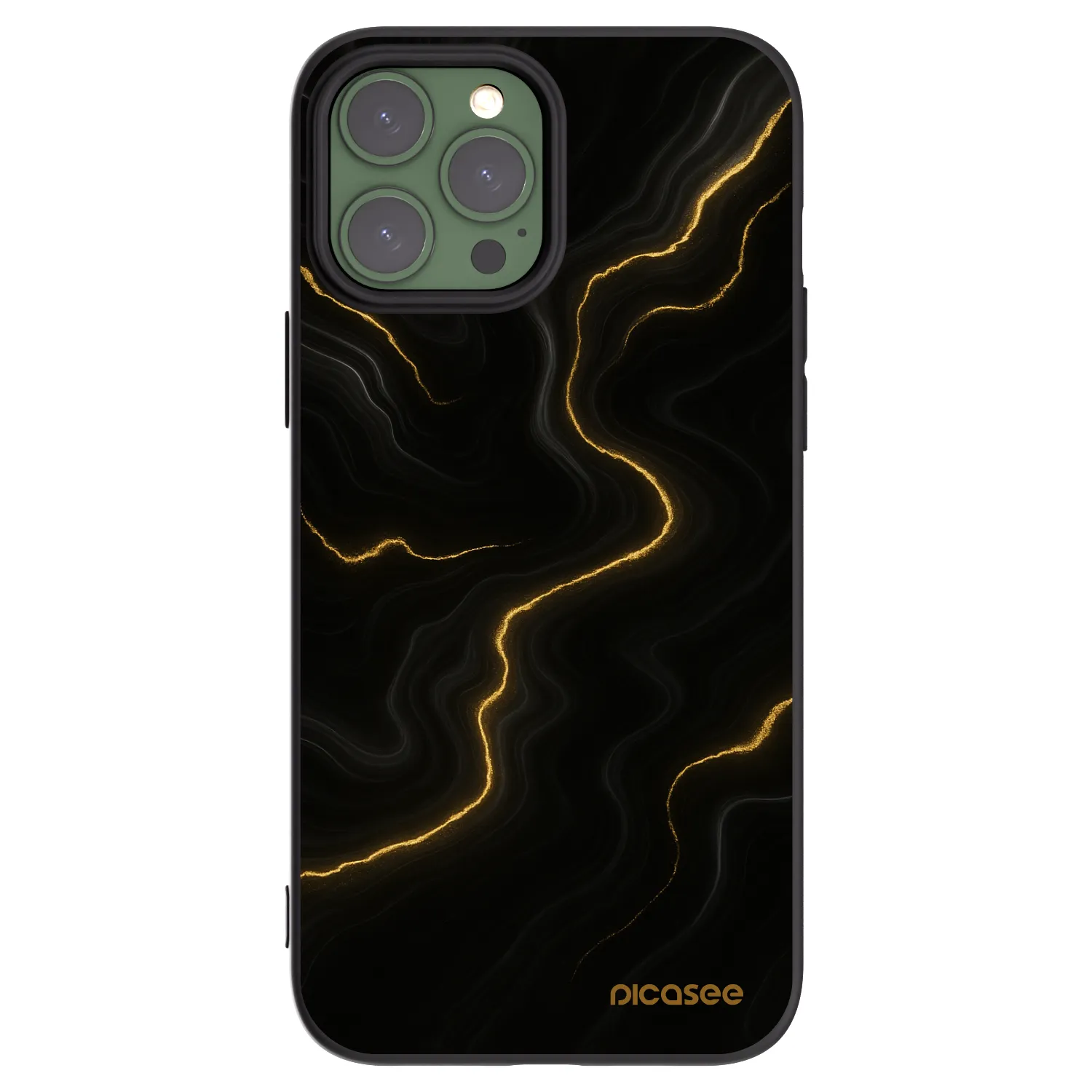 Picasee fekete szilikon tok az alábbi mobiltelefonokra Apple iPhone 13 Pro Max - Thunder