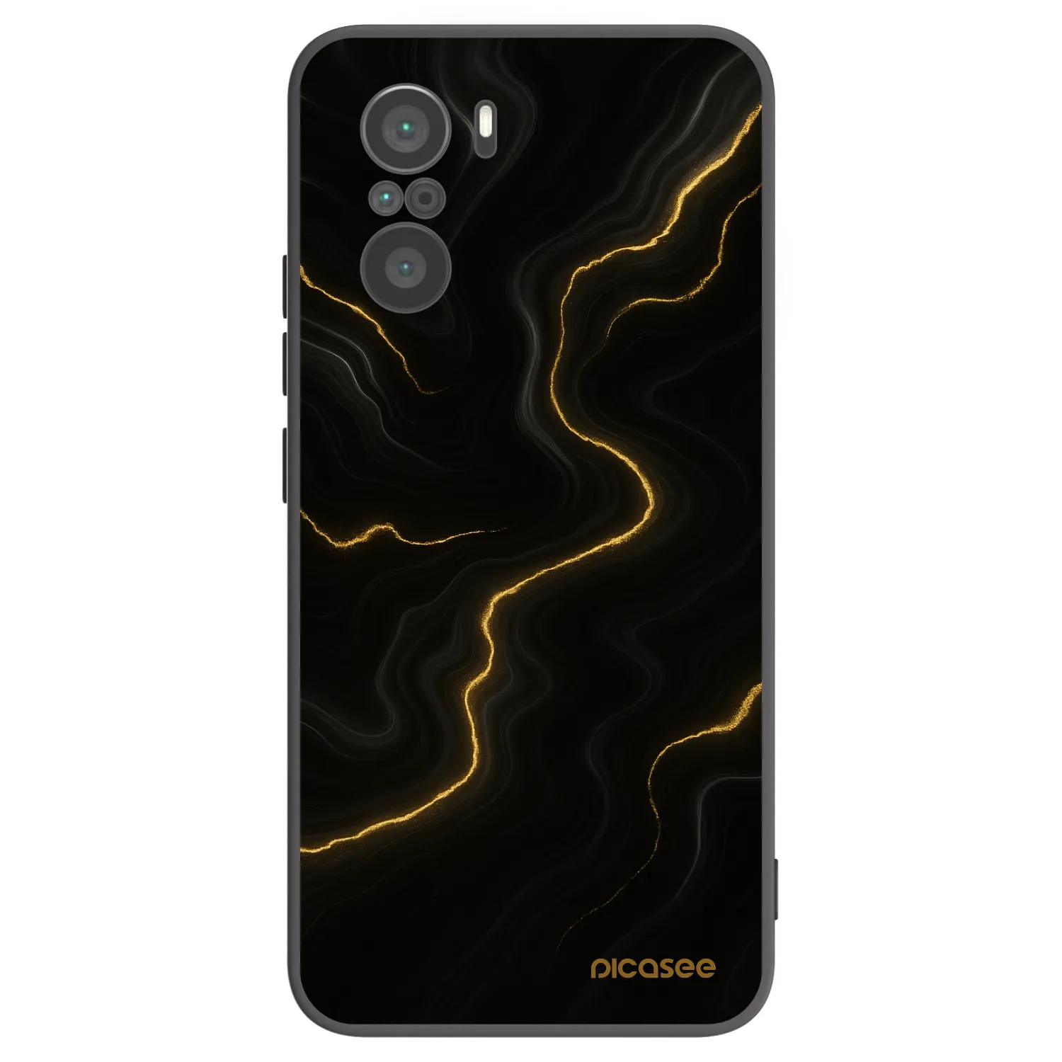 Picasee fekete szilikon tok az alábbi mobiltelefonokra Xiaomi Poco F3 - Thunder