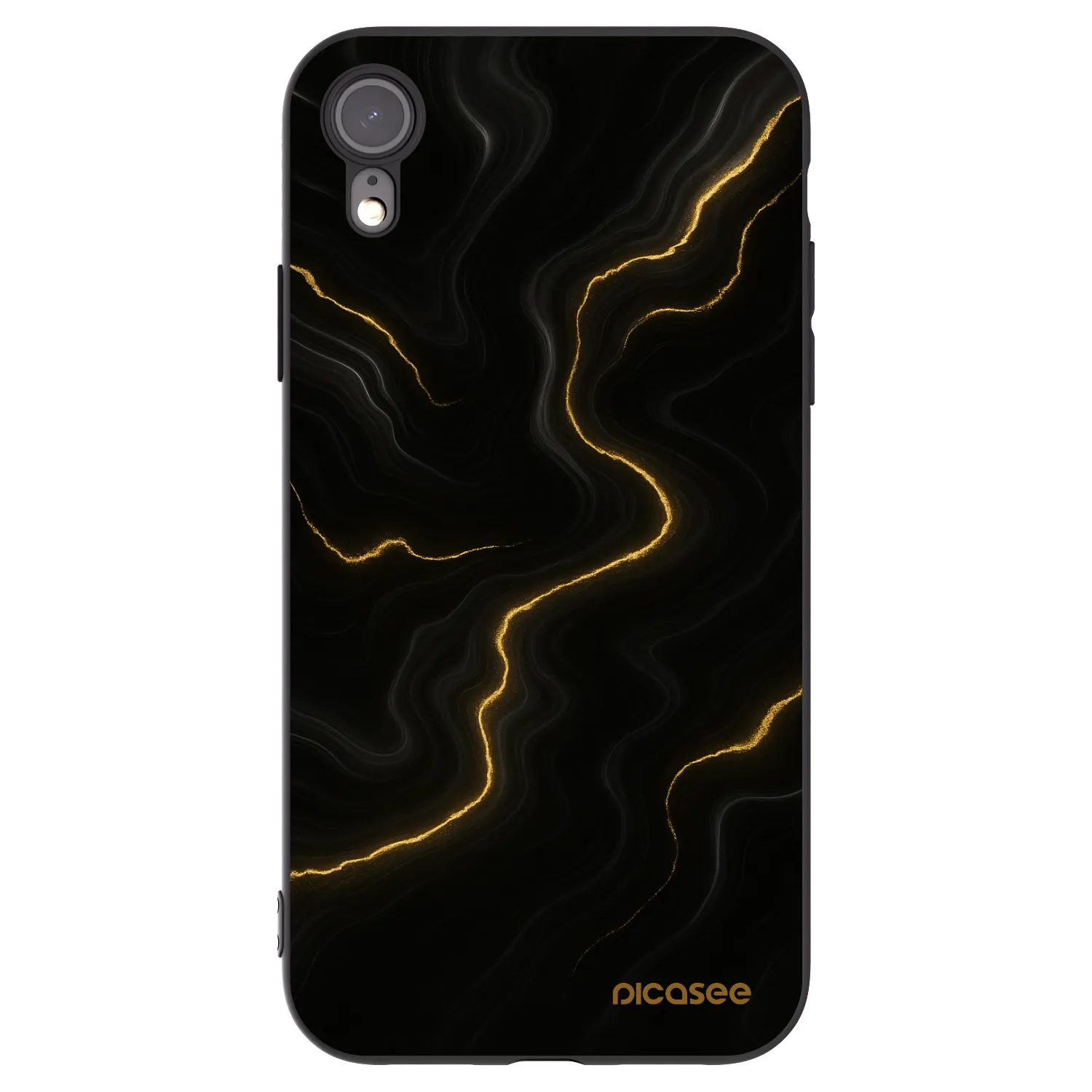 Picasee fekete szilikon tok az alábbi mobiltelefonokra Apple iPhone XR - Thunder