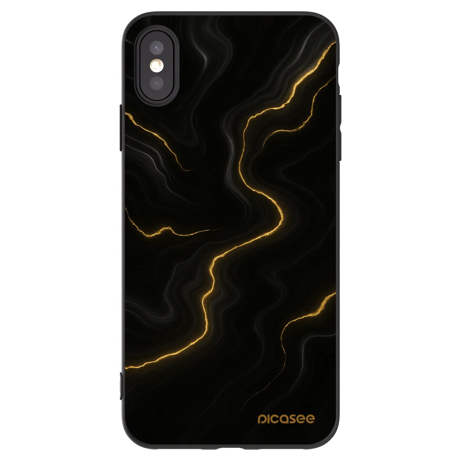 Picasee fekete szilikon tok az alábbi mobiltelefonokra Apple iPhone XS Max - Thunder