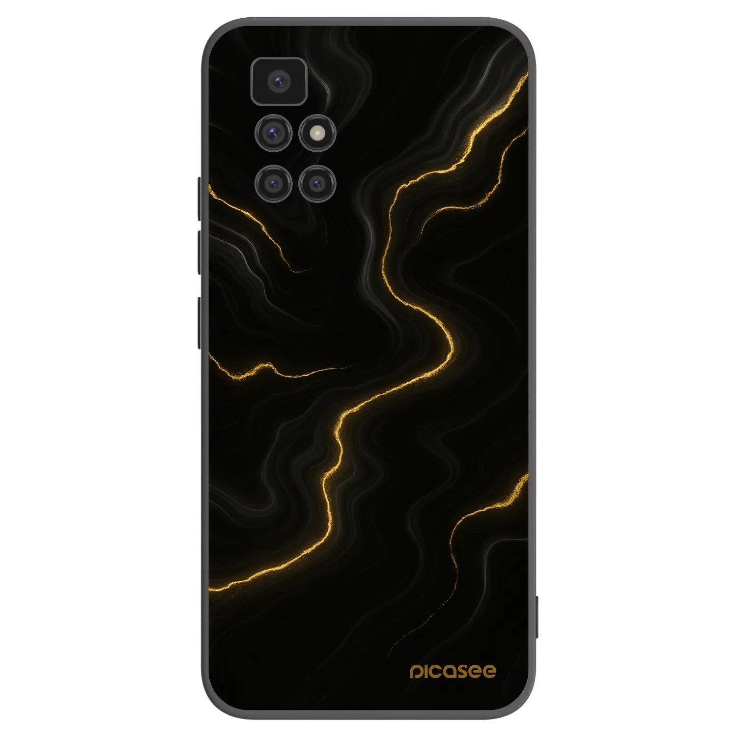 Picasee fekete szilikon tok az alábbi mobiltelefonokra Xiaomi Redmi 10 - Thunder