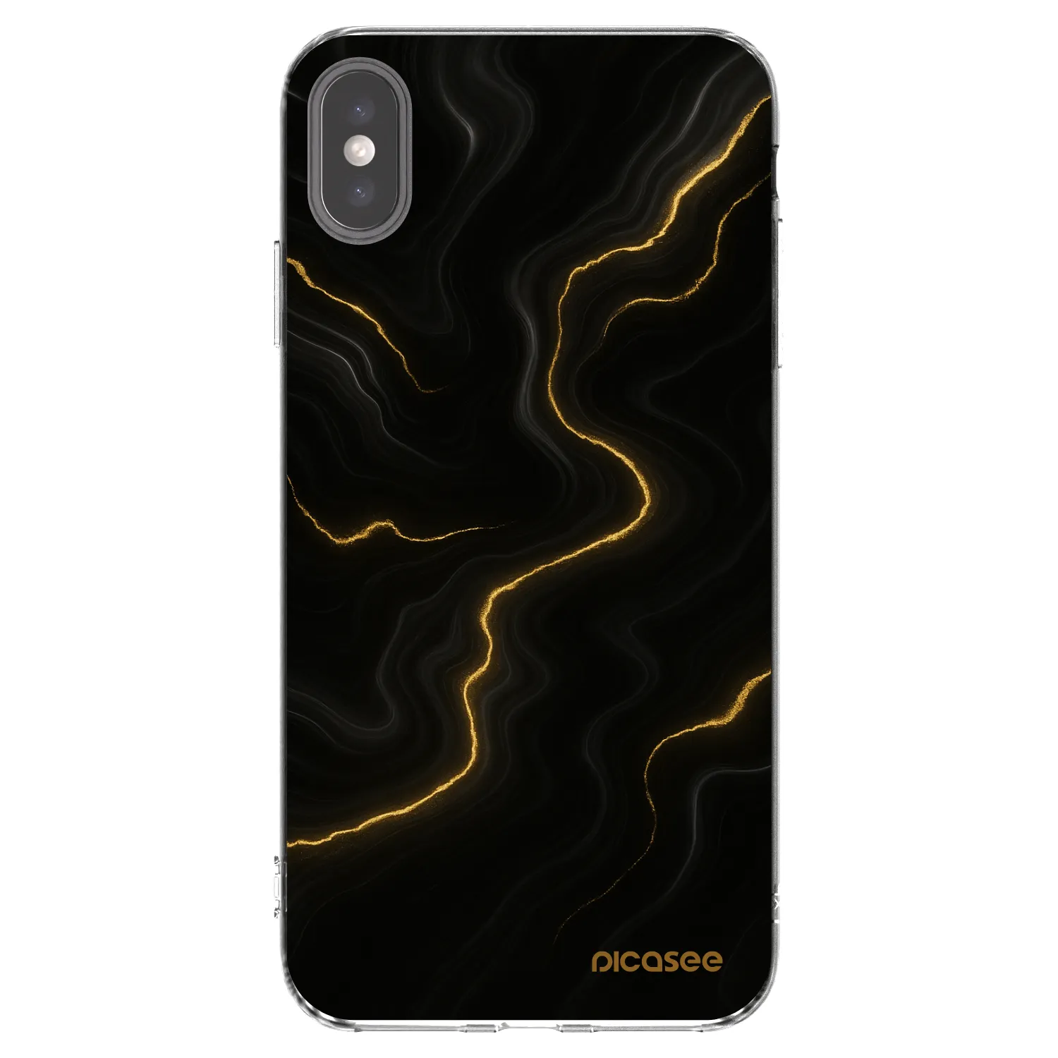 Picasee átlátszó szilikon tok az alábbi mobiltelefonokra Apple iPhone XS Max - Thunder