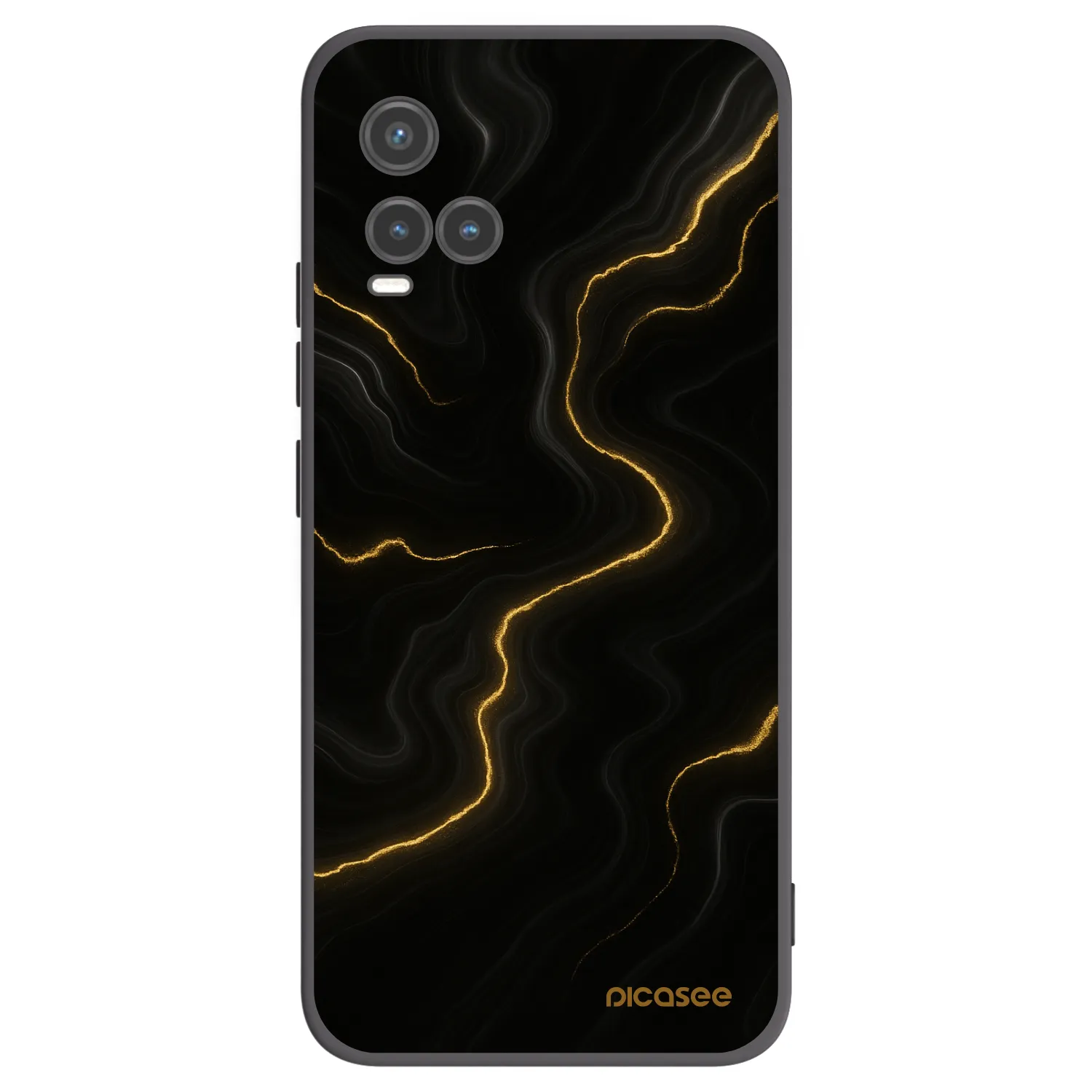 Picasee fekete szilikon tok az alábbi mobiltelefonokra Vivo Y33s - Thunder