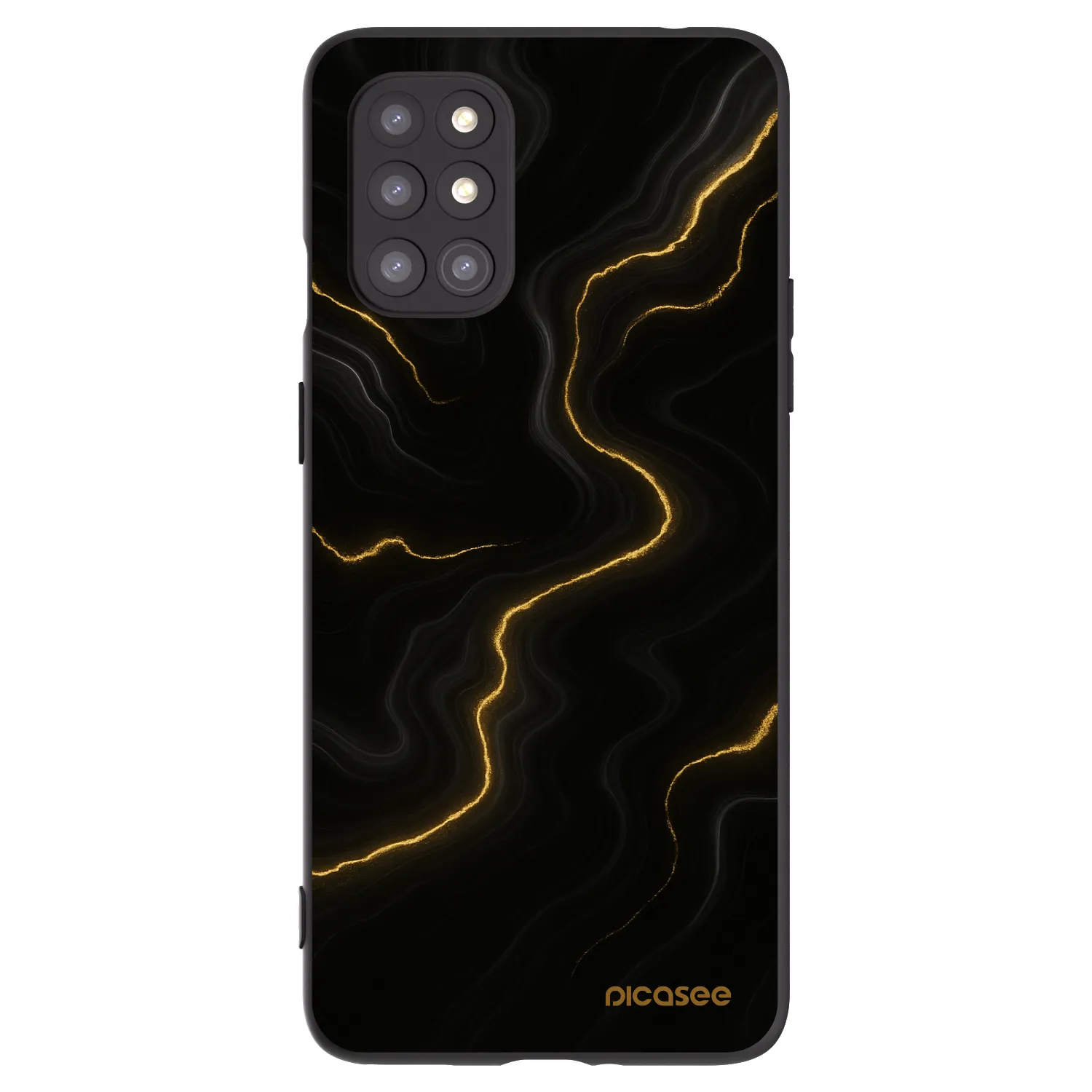 Picasee fekete szilikon tok az alábbi mobiltelefonokra OnePlus 8T - Thunder