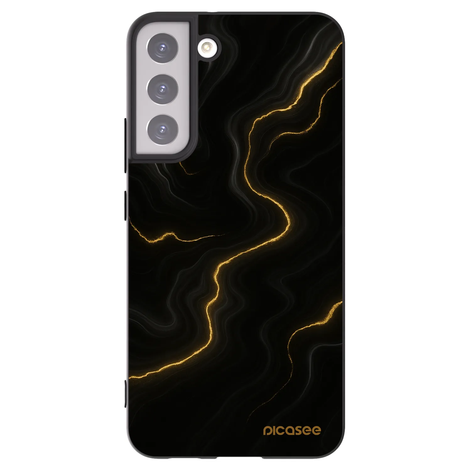 Picasee fekete szilikon tok az alábbi mobiltelefonokra Samsung Galaxy S22+ 5G - Thunder