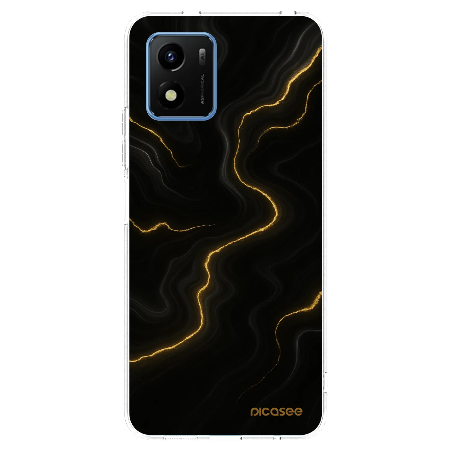 Picasee átlátszó szilikon tok az alábbi mobiltelefonokra Vivo Y01 - Thunder