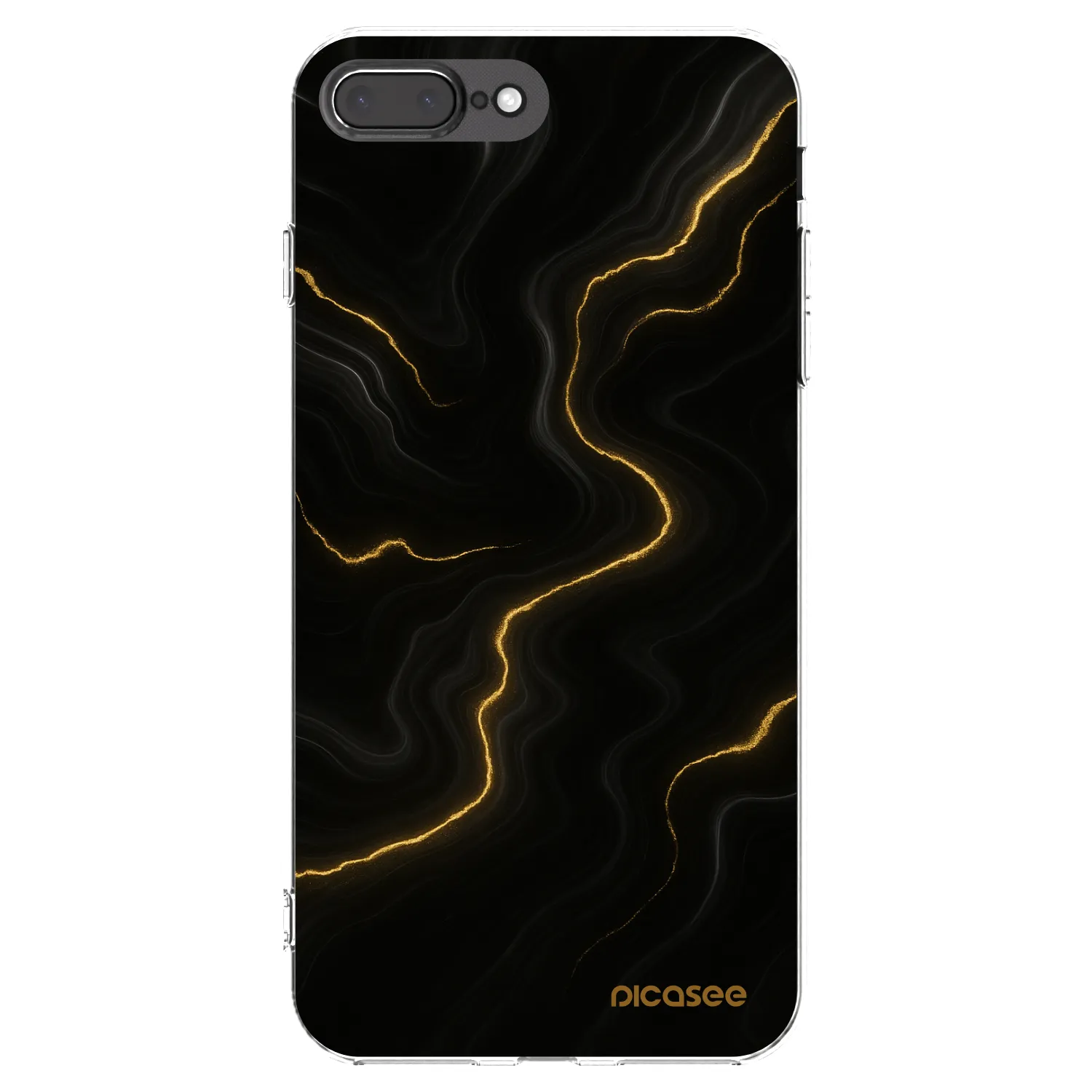 Picasee átlátszó szilikon tok az alábbi mobiltelefonokra Apple iPhone 8 Plus - Thunder